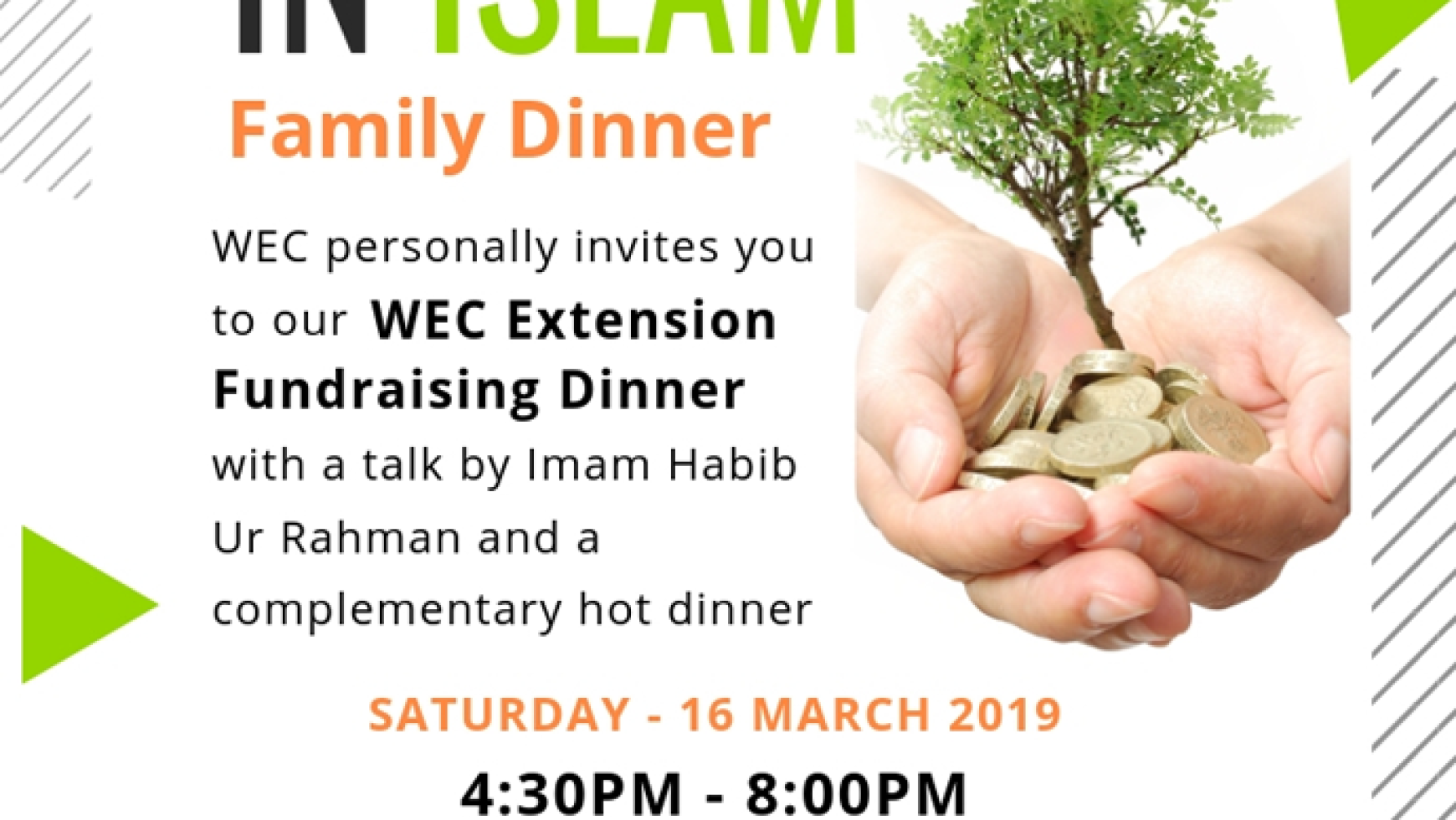 Charity in Islam – fund raising dinner