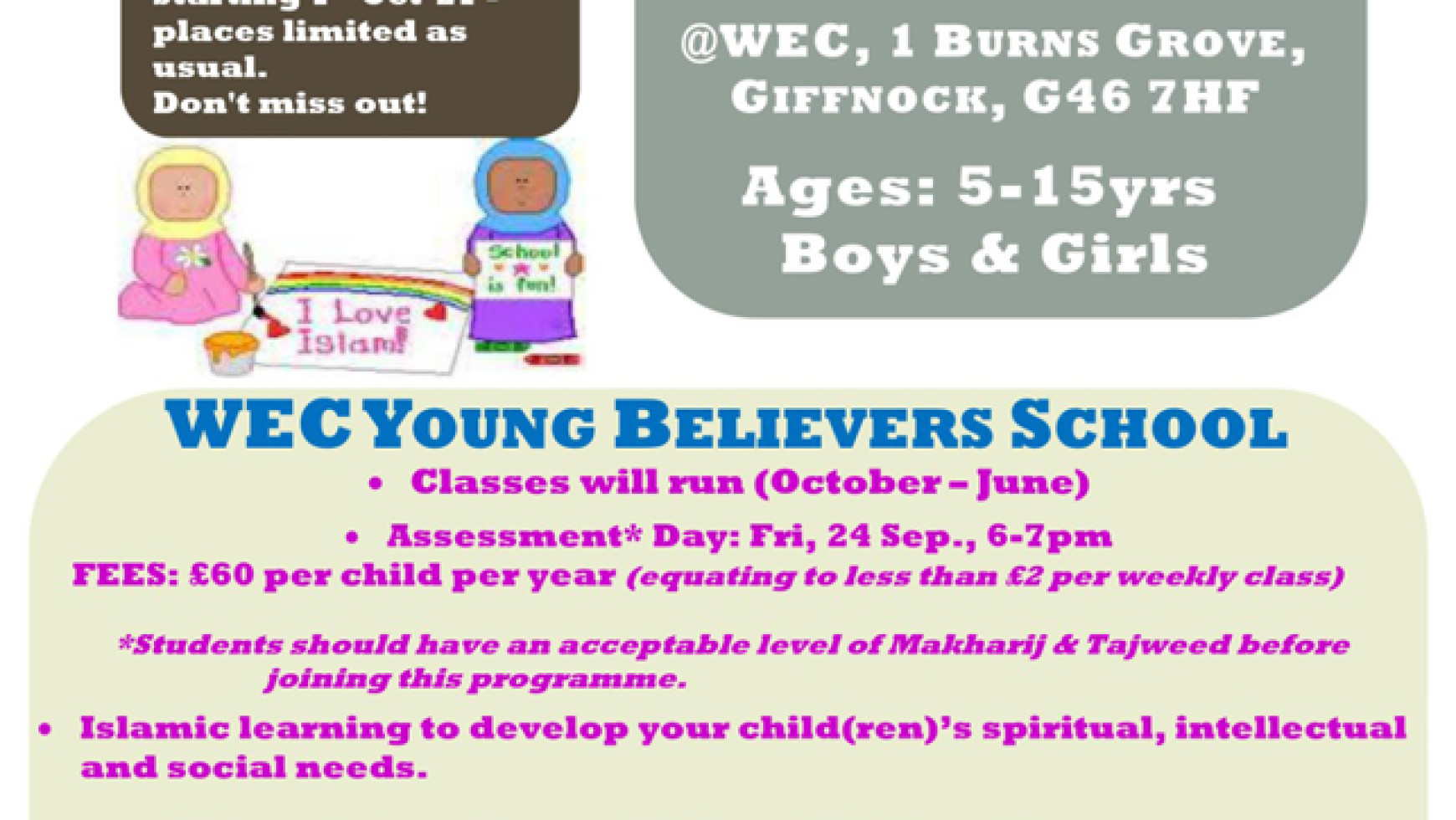 WEC Young Believer School